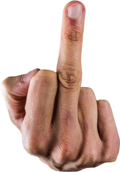 Giving you the finger